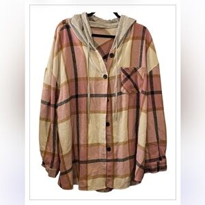 Plus size Casual hooded jacket